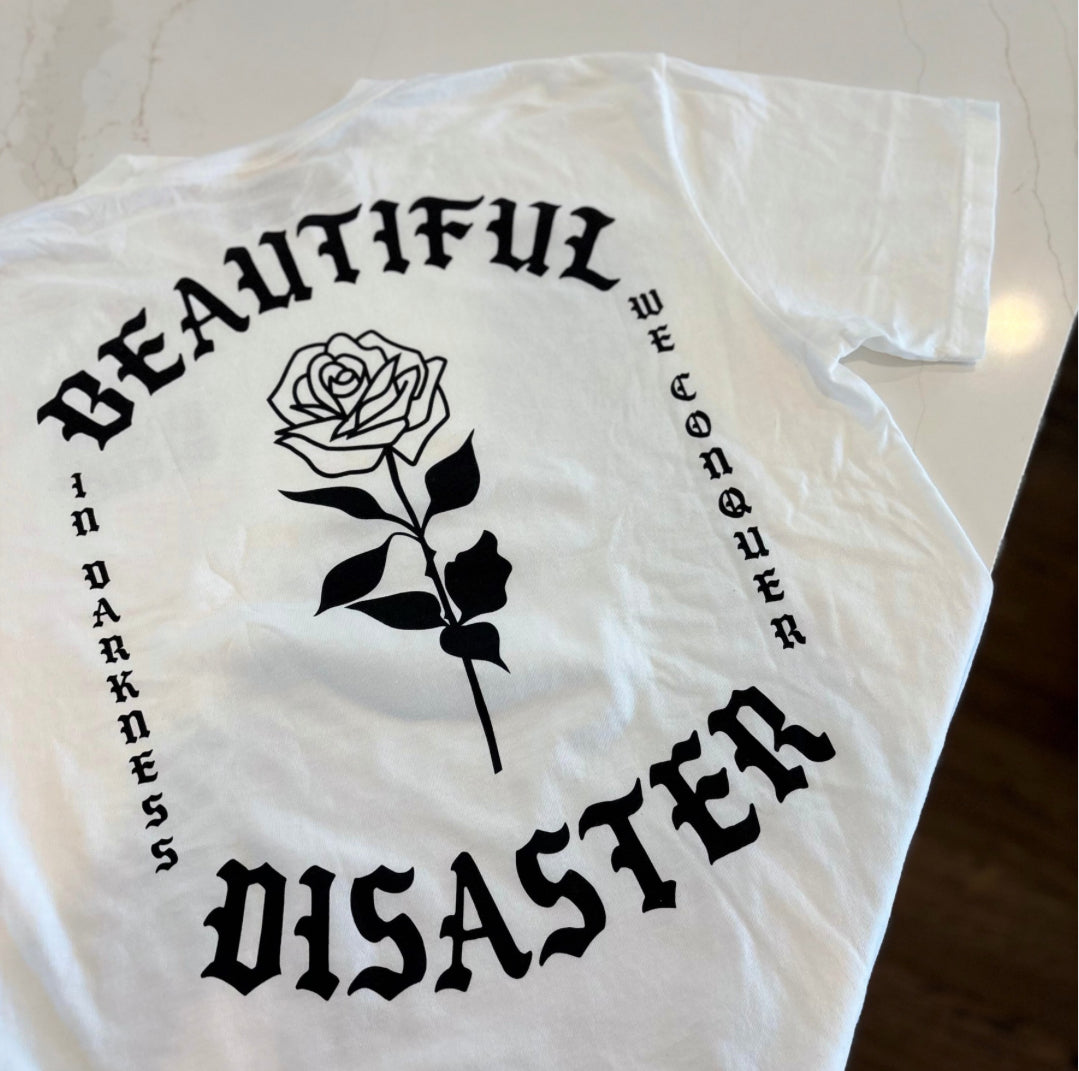 BEAUTIFUL DISASTER 100% COTTON OVERSIZED TEE
