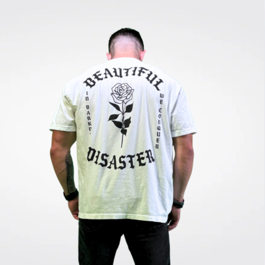 BEAUTIFUL DISASTER 100% COTTON OVERSIZED TEE
